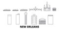 United States, New Orleans line travel skyline set. United States, New Orleans outline city vector illustration, symbol