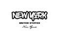United States new york city graffitti font typography design Royalty Free Stock Photo