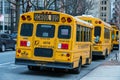 United States, New York, School bus in New York