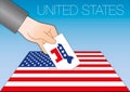 UNITED STATES - OCTOBER 2016 - Voting for the president of the united states symbol