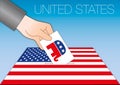 UNITED STATES - OCTOBER 2016 - Voting for the president of the united states symbol