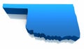 United States Oklahoma Map Outline Royalty Free Stock Photo