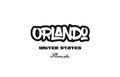 United States orlando florida city graffitti font typography design