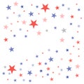 United States Patriotic background in flag colors with faded dull stars scattered Royalty Free Stock Photo