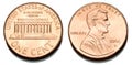 A United States penny or one cent coin. Royalty Free Stock Photo