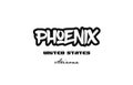 United States phoenix arizona city graffitti font typography design