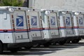 United States Postal Service USPS Mail Trucks Lined Up Royalty Free Stock Photo