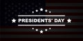 United States President Day. Text President Day with stars on the background of the USA flag. EPS 10 Royalty Free Stock Photo