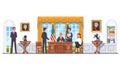 United States president in White House oval office Royalty Free Stock Photo