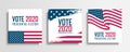 2020 United States Presidential Election set. USA Elections Vote cards collection.