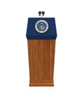 United States Presidential Podium Isolated Royalty Free Stock Photo