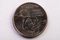 United States Quarter Coin For Michigan Royalty Free Stock Photo