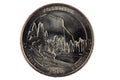 United States Quarter Coin For Yosemite National Park On White Royalty Free Stock Photo