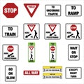 United States Road Signs - Stop and Yield Royalty Free Stock Photo