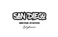 United States san diego california city graffitti font typography design