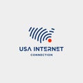 united states signal logo design vector internet symbol icon Royalty Free Stock Photo