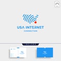 united states signal logo design vector internet symbol icon Royalty Free Stock Photo