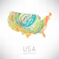 United States silhouette map. Creative country logotype