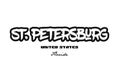 United States st petersburg florida city graffitti font typography design