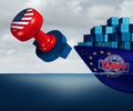 United States Tariffs On Europe Royalty Free Stock Photo
