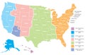 United States Timezone Map Royalty Free Stock Photo