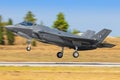 Tanagra Air Base - Greece September 5th 2023: United States - US Air Force Lockheed Martin F-35A Lightning II at Tanagra Air-Show Royalty Free Stock Photo