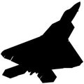 United States US Air Force, NATO F-22 Raptor jet USAF Lockheed Martin Tactical Aircraft, Advanced Tactical Fighter ATF combat fi Royalty Free Stock Photo