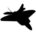 United States US Air Force, NATO F-22 Raptor jet USAF Lockheed Martin Tactical Aircraft, Advanced Tactical Fighter ATF combat fi Royalty Free Stock Photo