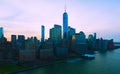 United States usa janvier ,10, 2019 New York City Manhattan usa midtown aerial panorama view with skyscrapers and blue sky