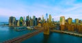 United States usa janvier ,10, 2019 New York City panorama skyline at sunrise. Manhattan office buildings / skysrcapers at the