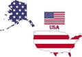 United States Map and Flag illustration Vector Royalty Free Stock Photo