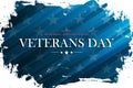 United States Veterans Day celebrate banner with brush stroke background. USA national holiday.