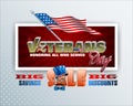 United States Veterans day, sales, commercial events