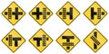 United States warning MUTCD road signs Royalty Free Stock Photo