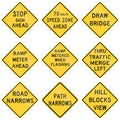 United States warning MUTCD road signs