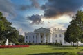 United States White House front view under a gloomy sky Royalty Free Stock Photo