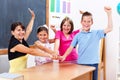 United students and teacher Royalty Free Stock Photo