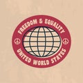 United World States logo. 1970\'s Retro logo.