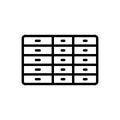 Black line icon for Units, part and subdivision Royalty Free Stock Photo