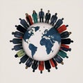 Unity around the globe concept Royalty Free Stock Photo