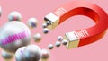 Unity which attracts Harmony. A magnet metaphor in which unity is attracting harmony