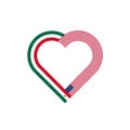 unity concept. heart ribbon icon of mexico and united states flags Royalty Free Stock Photo