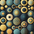 Unity and Continuity Circle Seamless Patterns for Your Designs. Royalty Free Stock Photo