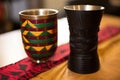 a unity cup next to a kwanzaa kinara Royalty Free Stock Photo
