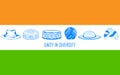 Unity in diversity of India Royalty Free Stock Photo