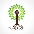 Unity hand make tree Royalty Free Stock Photo