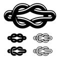 Unity knot black white symbols