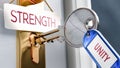Unity leads to Strength - it\'s a key to unlock strength