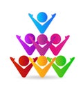 Unity people together vector logo