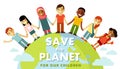 Unity of planet Earth kids concept Royalty Free Stock Photo